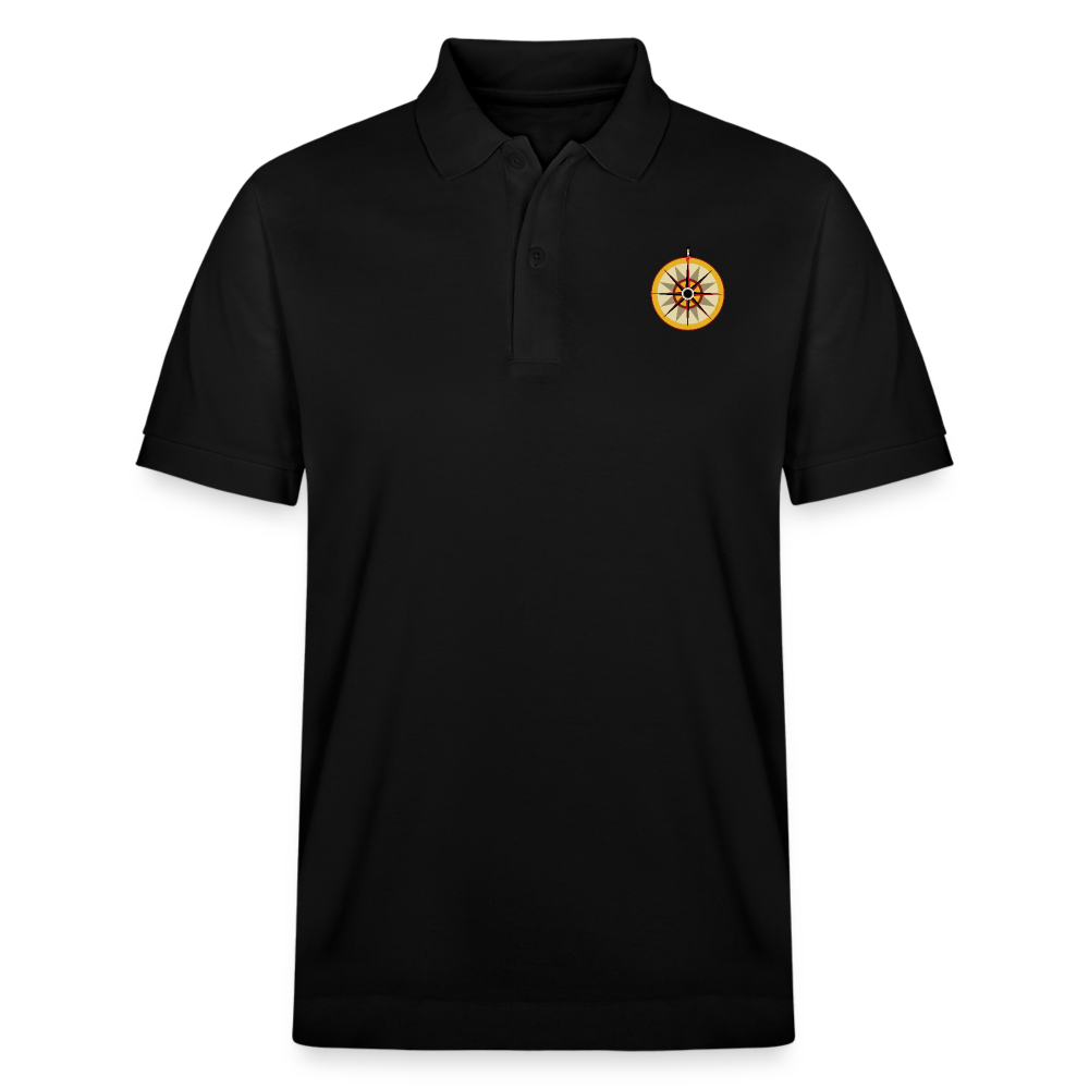 "Portafortuna Compass Collection"  Organic Unisex Polo Shirt - black