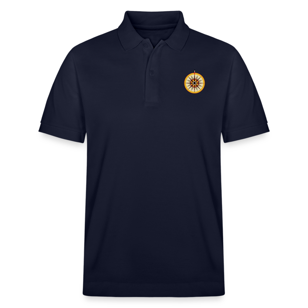 "Portafortuna Compass Collection"  Organic Unisex Polo Shirt - navy