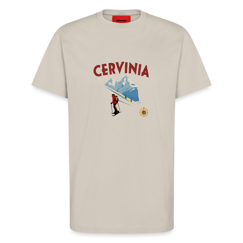 "Cervinia" Organic Relaxed T-Shirt Made in EU - WARM CLAY