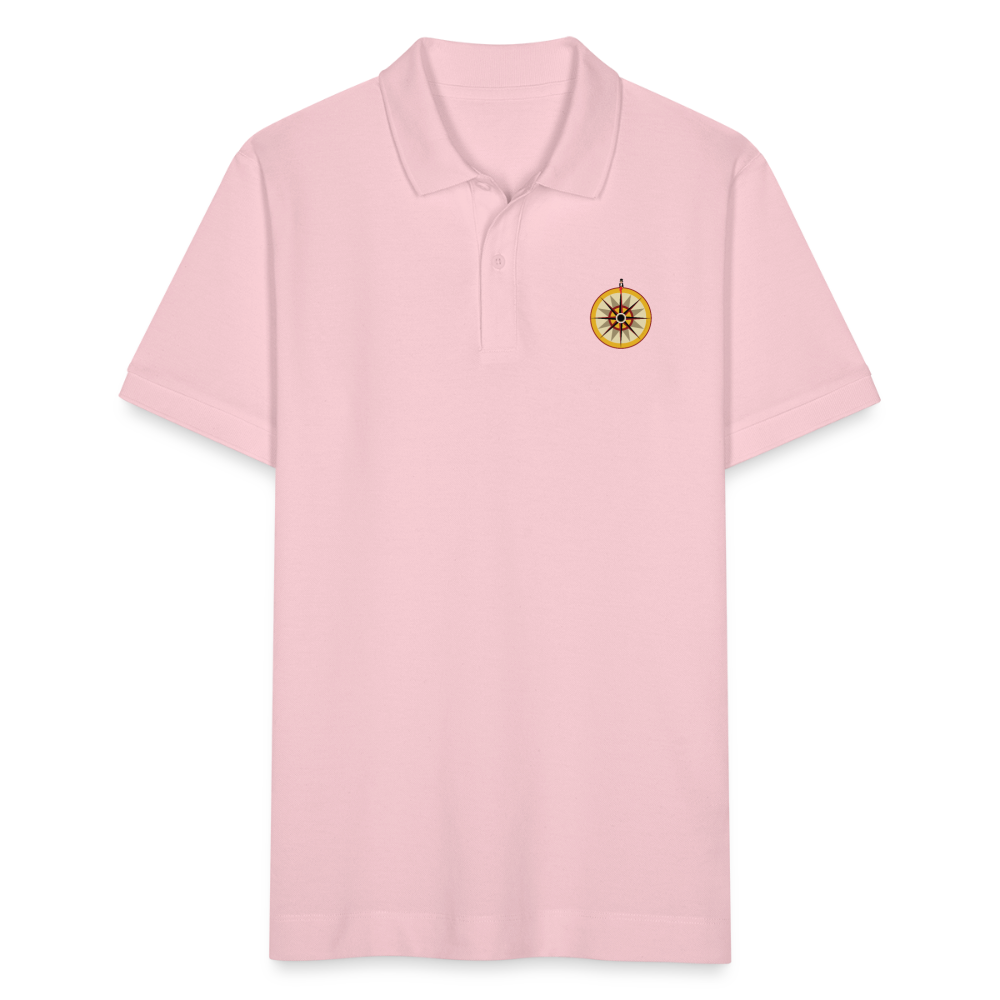 "Portafortuna Compass Collection"  Organic Unisex Polo Shirt - cotton pink