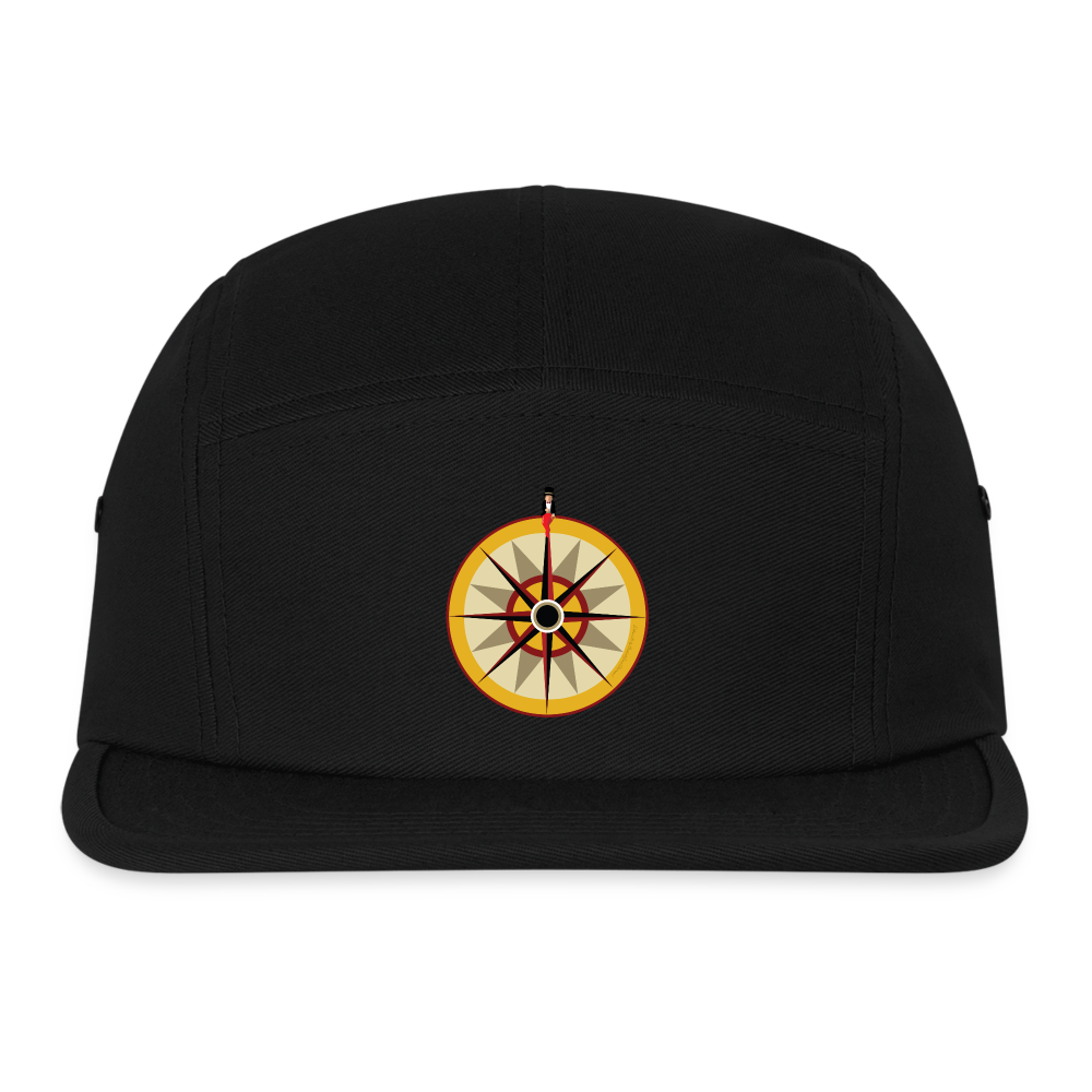 Canvas Camper Cap "Portafortuna Compass Collection" - black