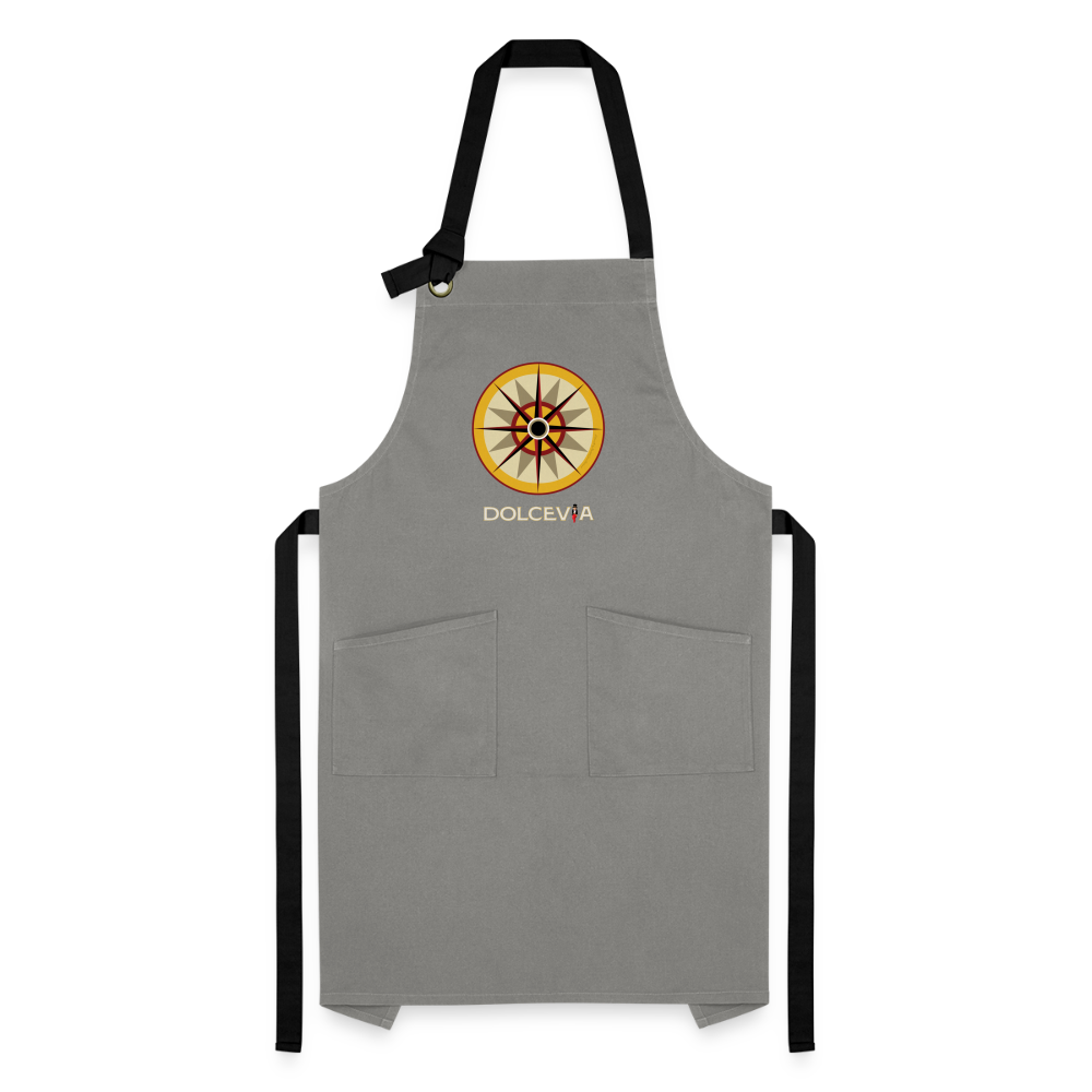 "Portafortuna Compass Collection" Artisan Apron - grey/black