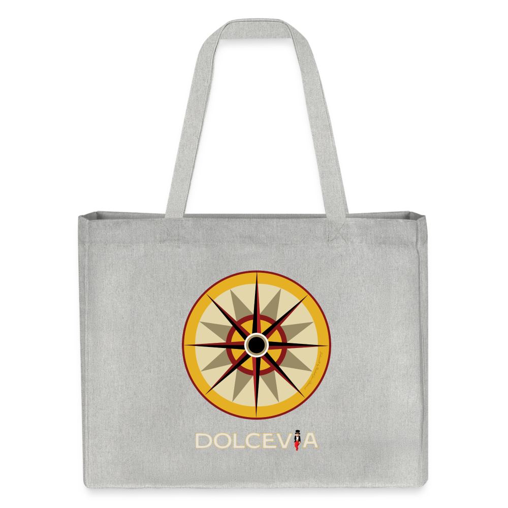 "Portafortuna Compass Collection"X-Large Canvas Shopper - heather grey