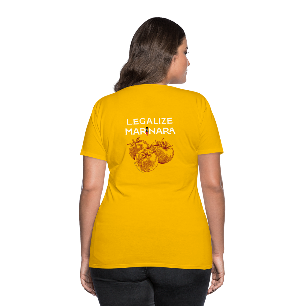 "Legalize Marinara" Woman's Premium T-shirt 100% cotton - sun yellow