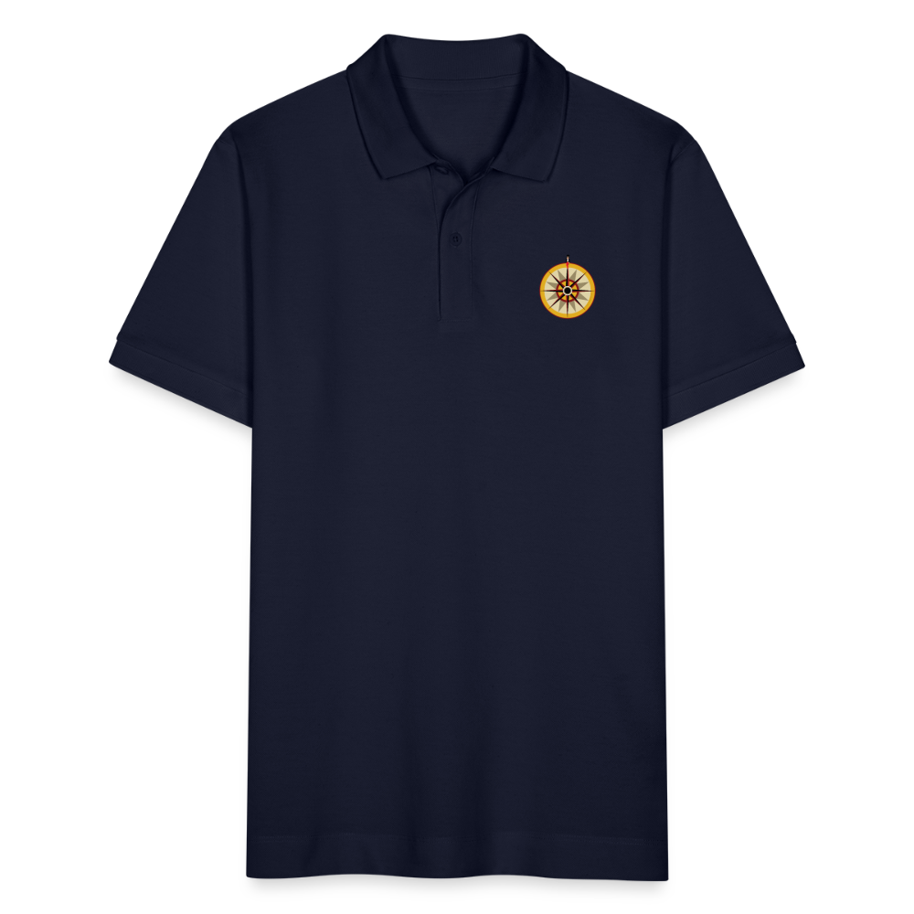 "Portafortuna Compass Collection"  Organic Unisex Polo Shirt - navy