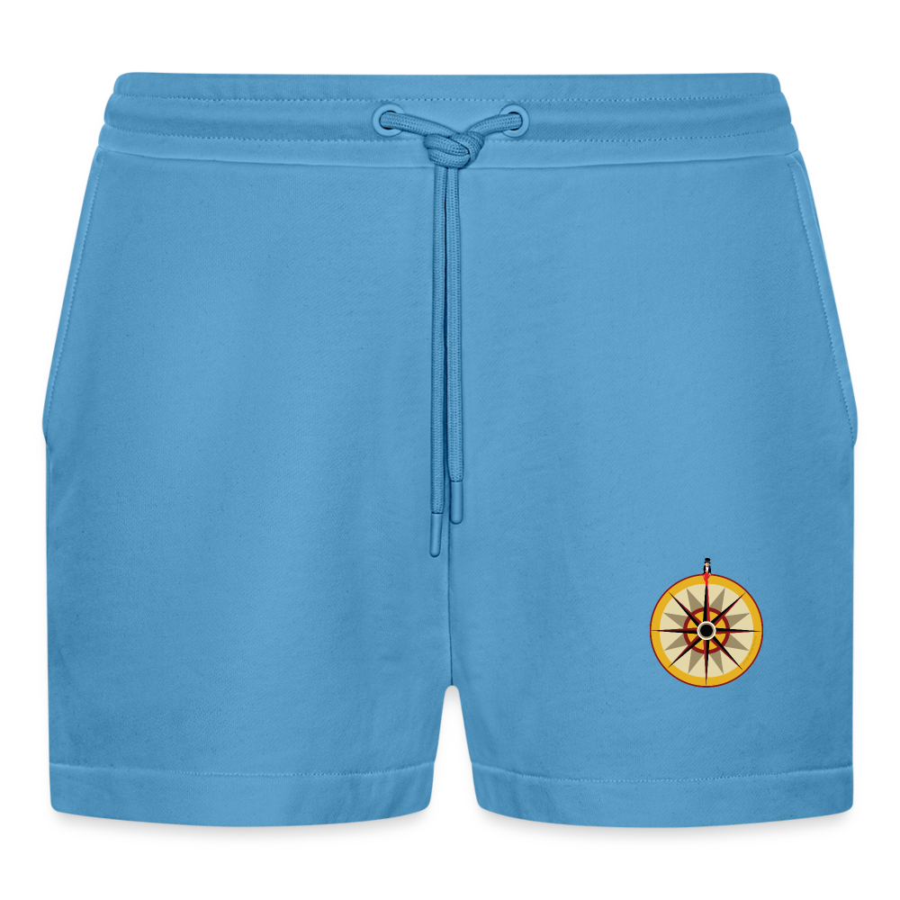 Organic Relaxed Cropped Shorts Made in EU -  Sol Blue