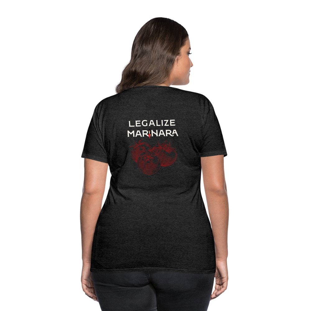 "Legalize Marinara" Woman's Premium T-shirt 100% cotton - charcoal grey