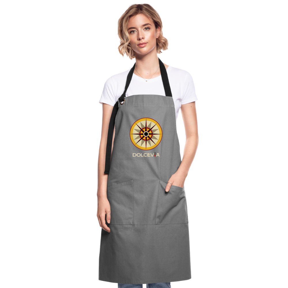 "Portafortuna Compass Collection" Artisan Apron - grey/black