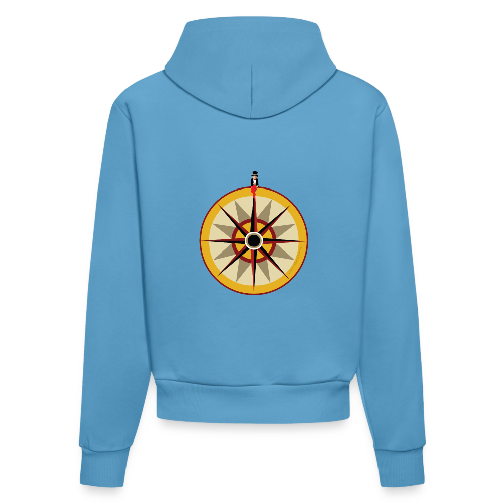 Organic Fitted Hoodie Made in EU -  Sol Blue