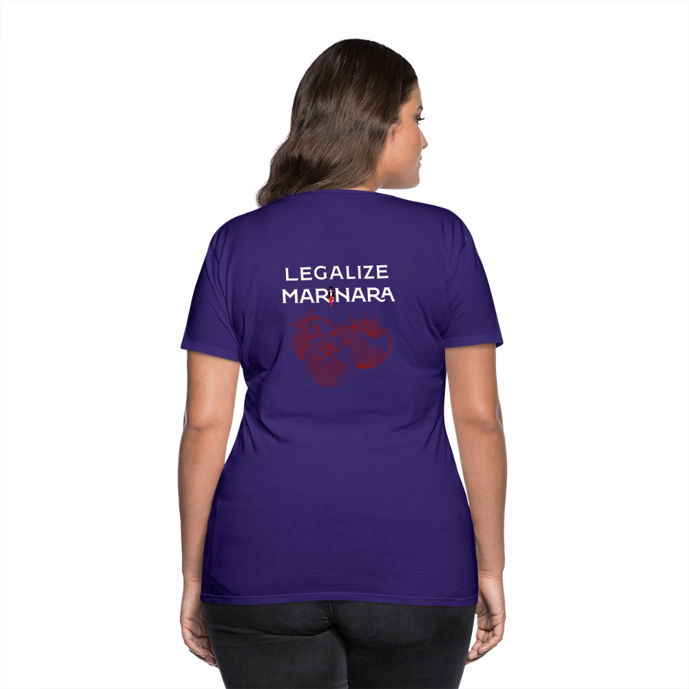 "Legalize Marinara" Woman's Premium T-shirt 100% cotton - purple