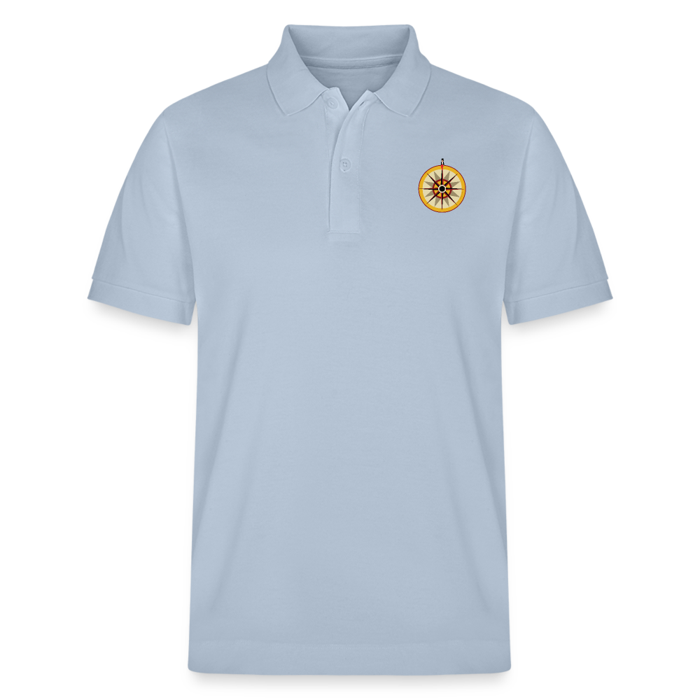 "Portafortuna Compass Collection"  Organic Unisex Polo Shirt - sky blue