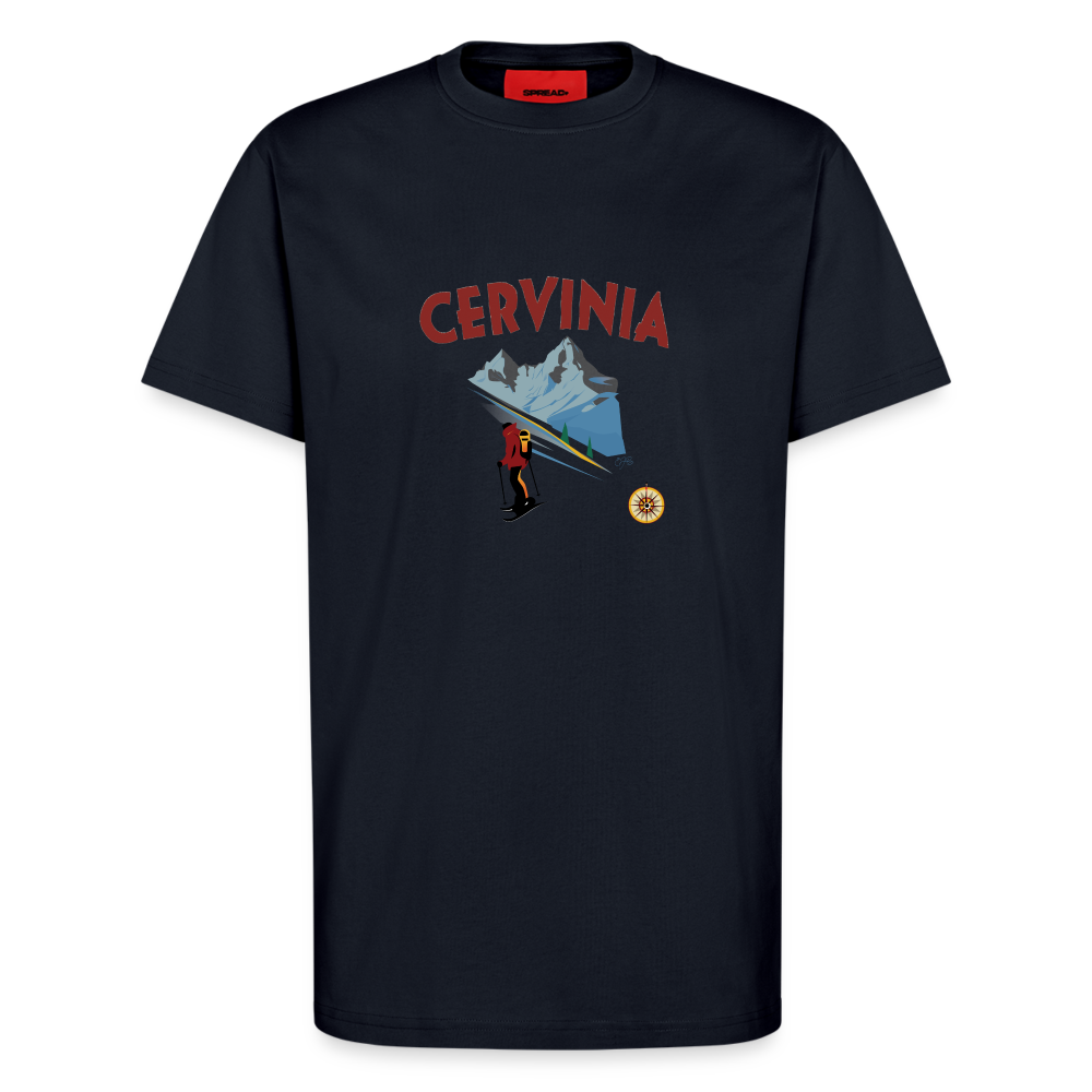 "Cervinia" Organic Relaxed T-Shirt Made in EU - DARK NAVY