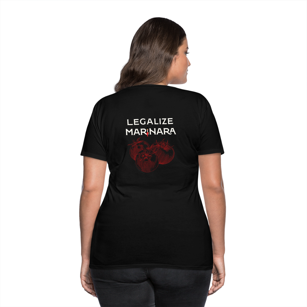 "Legalize Marinara" Woman's Premium T-shirt 100% cotton - black