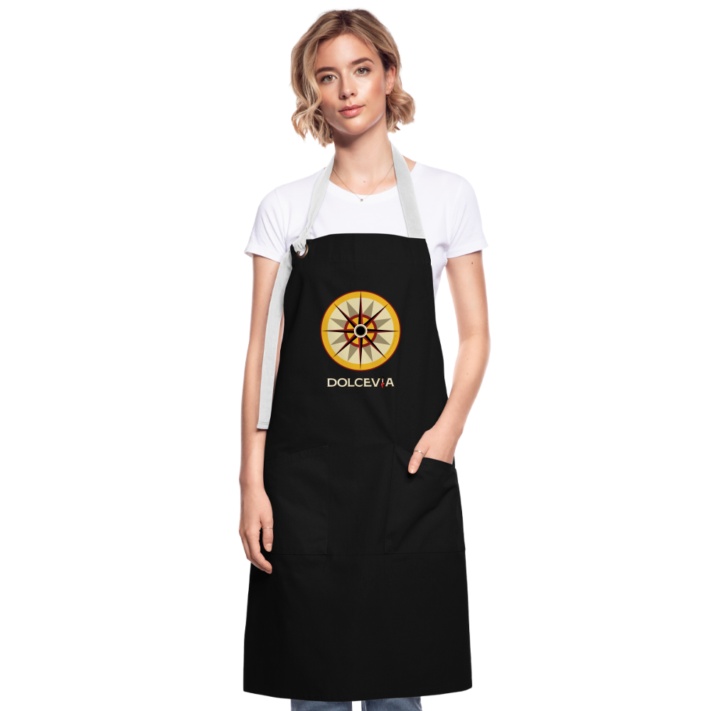 "Portafortuna Compass Collection" Artisan Apron - black/white