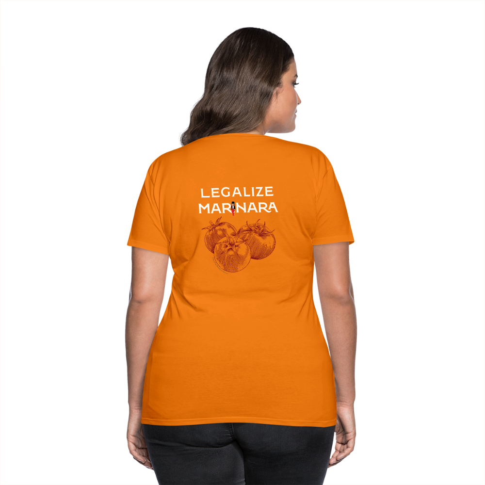 "Legalize Marinara" Woman's Premium T-shirt 100% cotton - orange