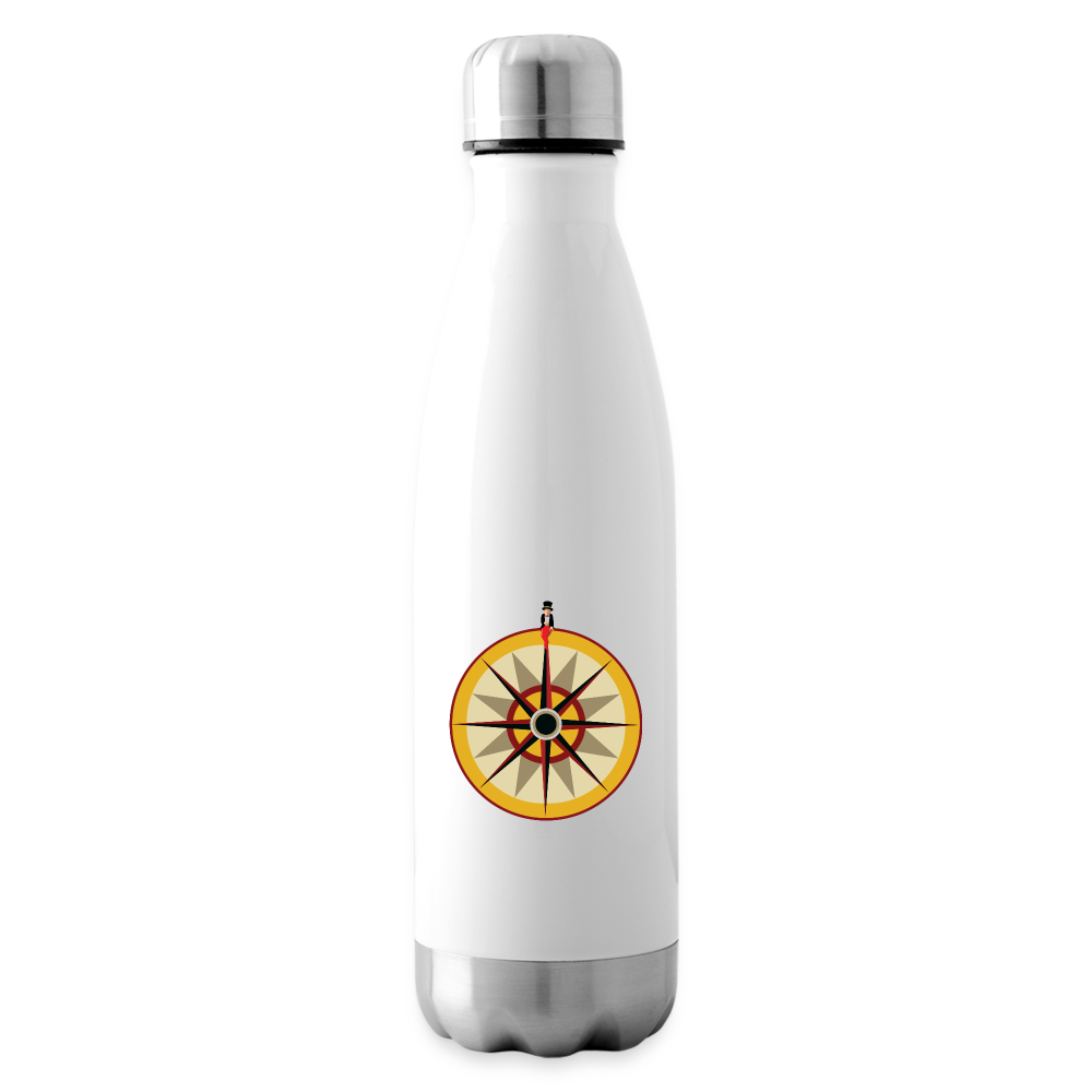 "Portafortuna Compass Collection" Insulated Water Bottle - white