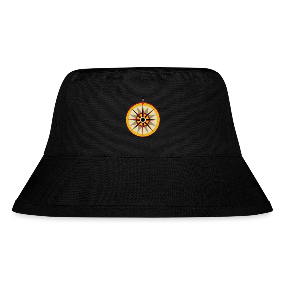 "Portafortuna Compass Collection" Bucket Hat grey - black