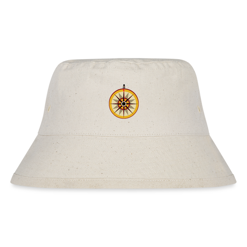 "Portafortuna Compass Collection" Bucket Hat grey - natural