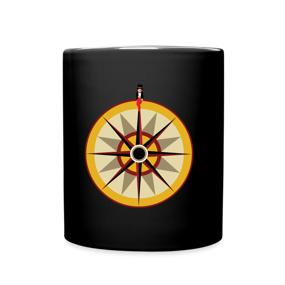 "Portafortuna Compass" Full Colour Mug - black
