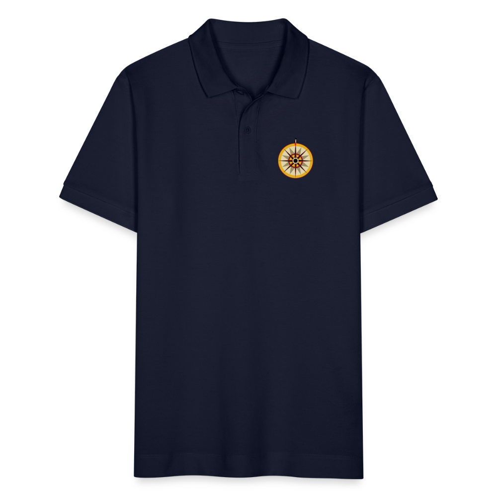 "Portafortuna Compass Collection"  Organic Unisex Polo Shirt - navy