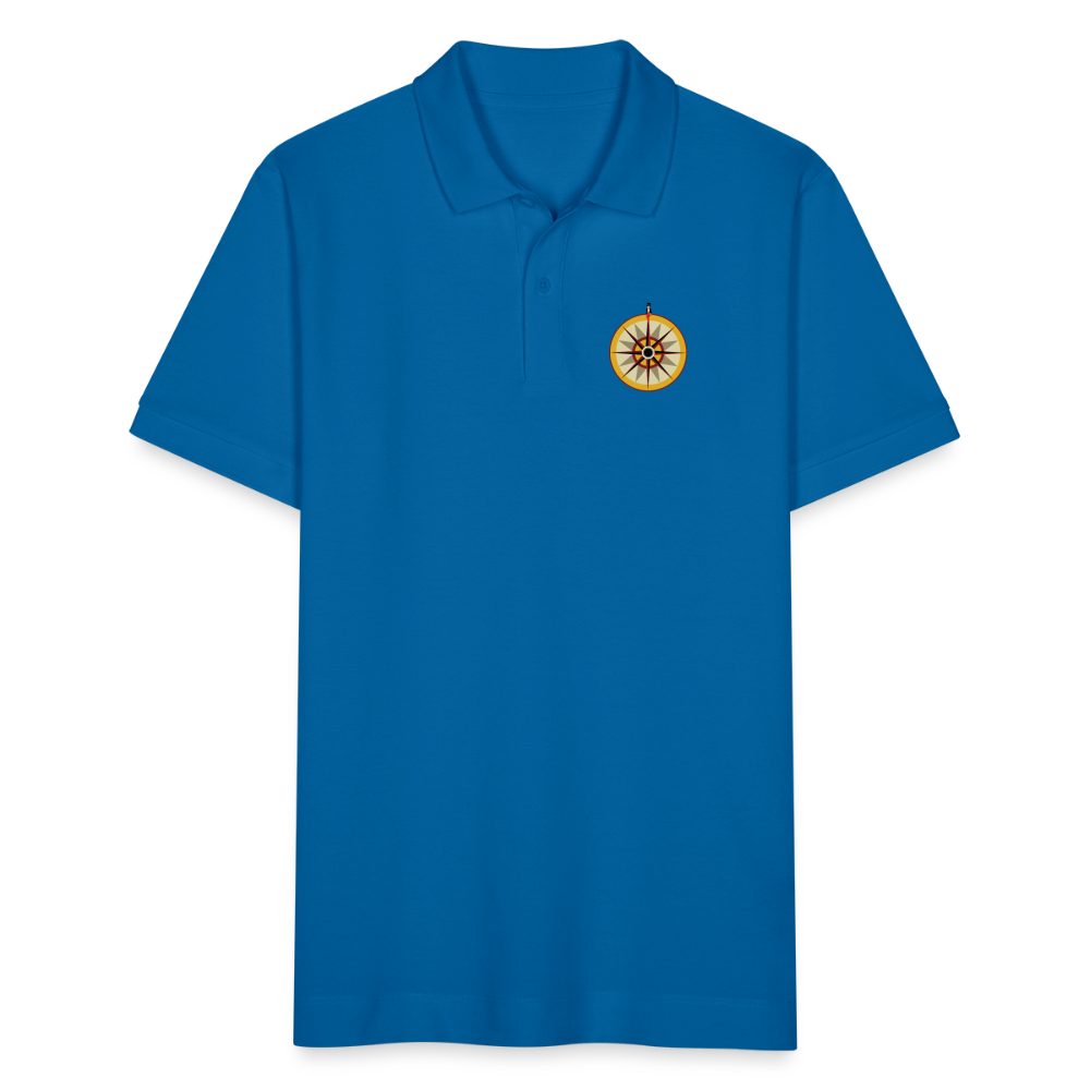 "Portafortuna Compass Collection"  Organic Unisex Polo Shirt - royal blue