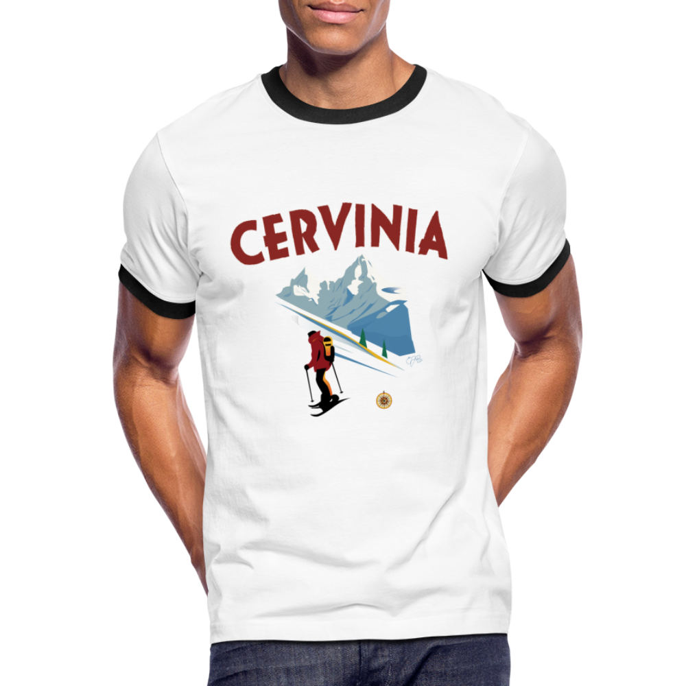Limited Edition 'Cervinia' Men's Portafortuna Shirt - white/black