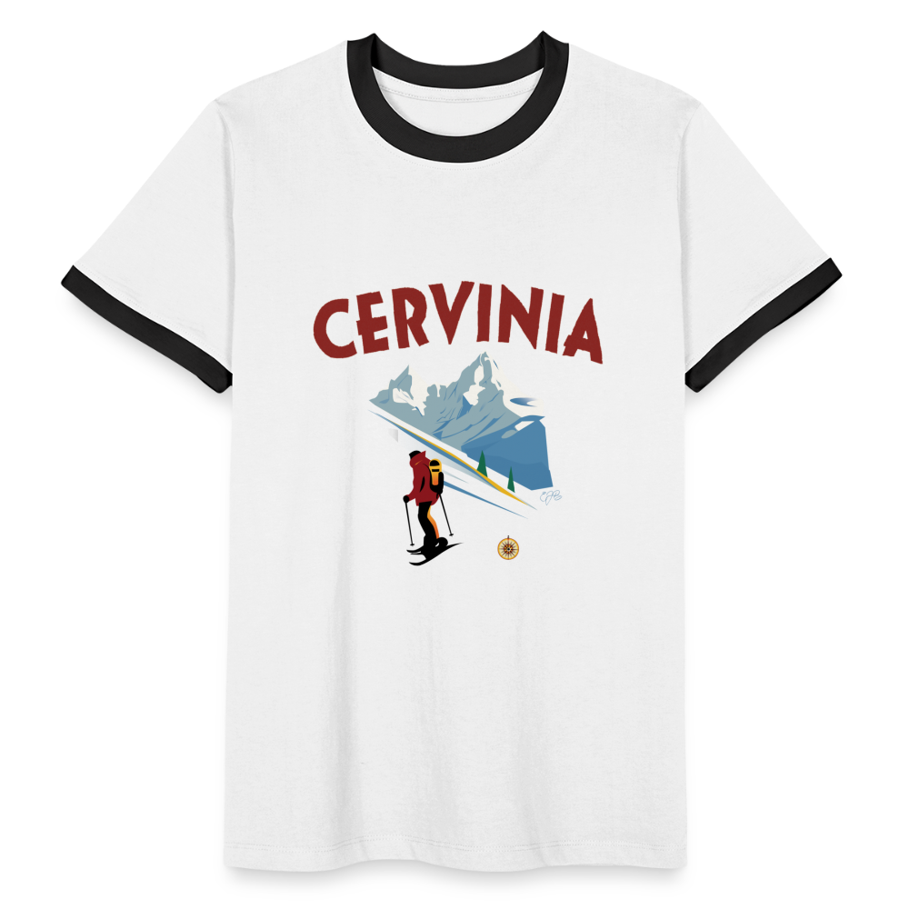 Limited Edition 'Cervinia' Men's Portafortuna Shirt - white/black