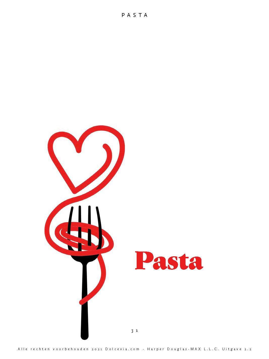 Pasta & Risotto kookboek van Dolcevia Uitgave 2.3